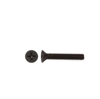 #6-32 X 1-1/2'' MACHINE SCREWS, FLAT HEAD PHILLIPS, BLACK OXIDE, SELECT QTY