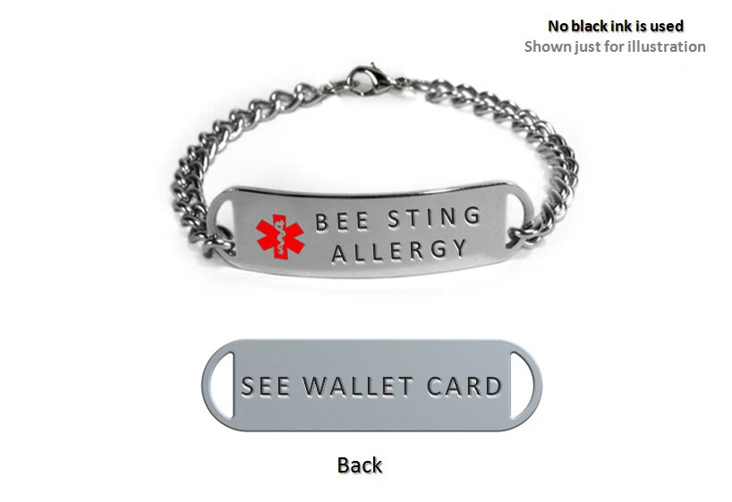 UltraSlim Medical Alert Bracelet. Custom Engraved. Free Shipping. Emergency Medical  Alert Information Card. Complimentary 12-Month Access PHR (Personal Health  Record) - Electric Blue - Walmart.com