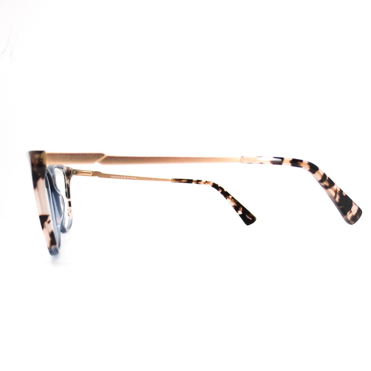 Chelsea Morgan CM20214 BLUE Eyeglasses Frames Black acetate metal 54-14-140