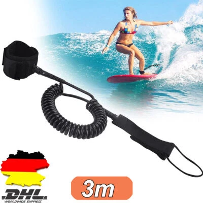 MARKENLOS Surfbrett Knöchel Leine Seil Stand Up Paddle Board Surf SUP Leash Schnur Schwarz