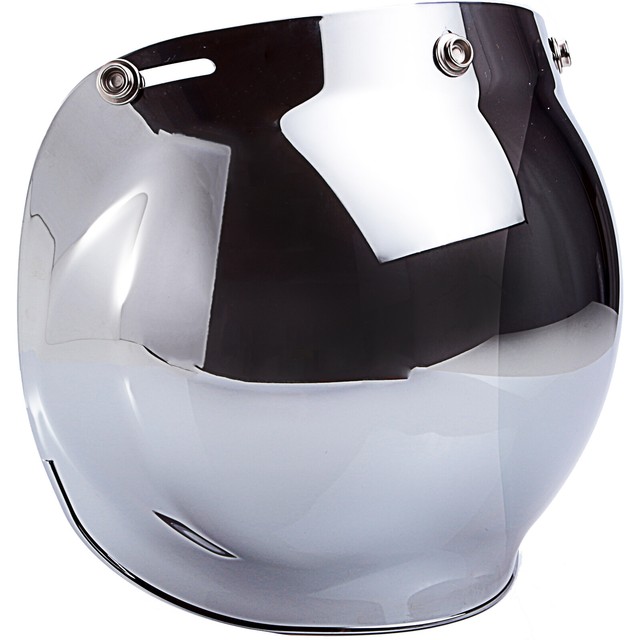Bubble Visor Shield Silver Chrome 