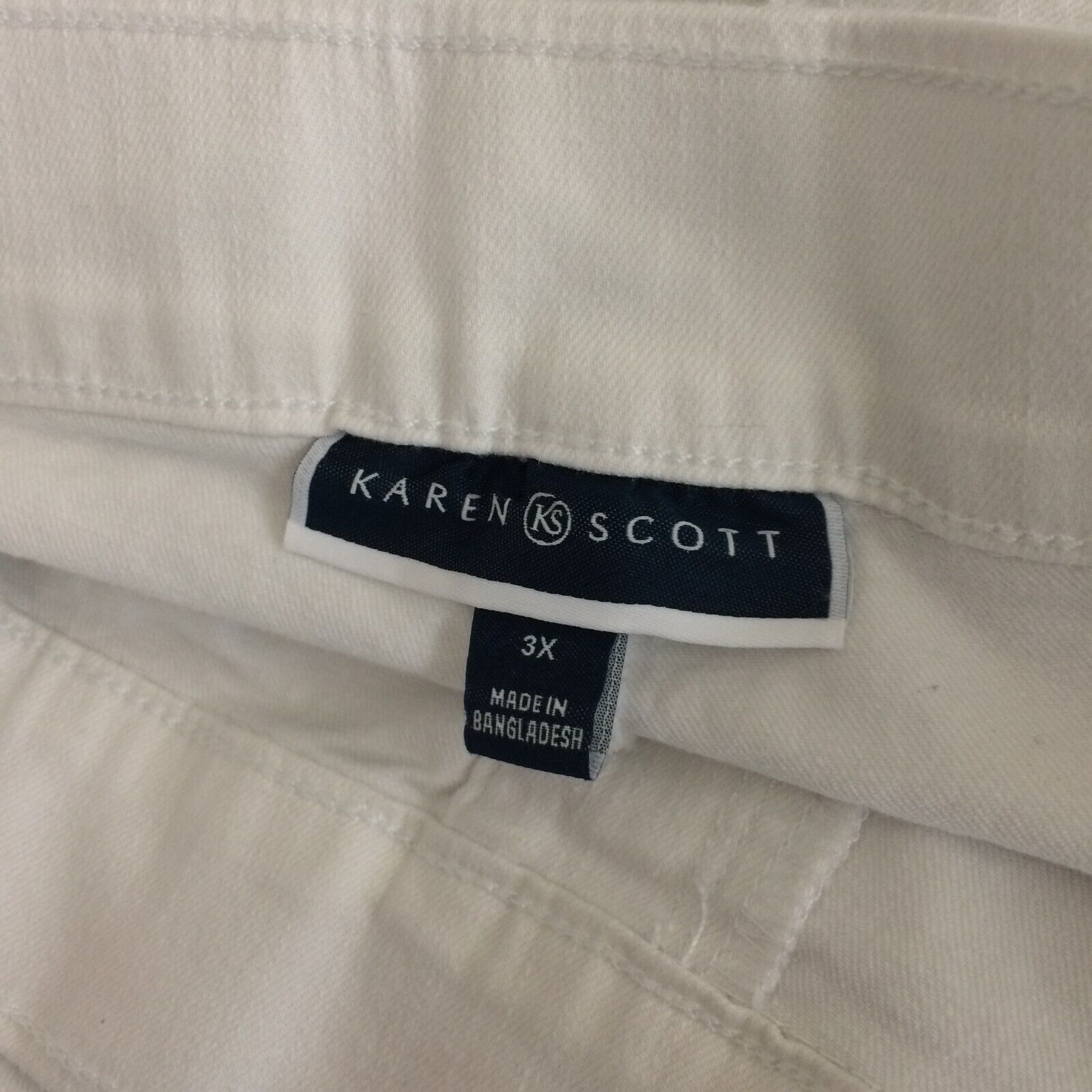 Womens White Pull On Jeans Karen Scott Stretch Cotton Blend Size 3X | eBay