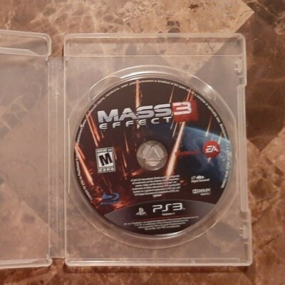 Mass Effect 3 (Sony PlayStation 3, PS3, 2012) Game and clear case.
