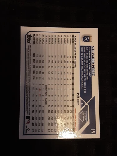 2023 Topps Chrome Gilded Salvador Perez Gold Etch /99 - Picture 3 of 3