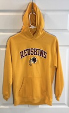 NFL Team Apparel Washington Redskins XL 14-16 Yellow Hoodie Youth Sweatshirt