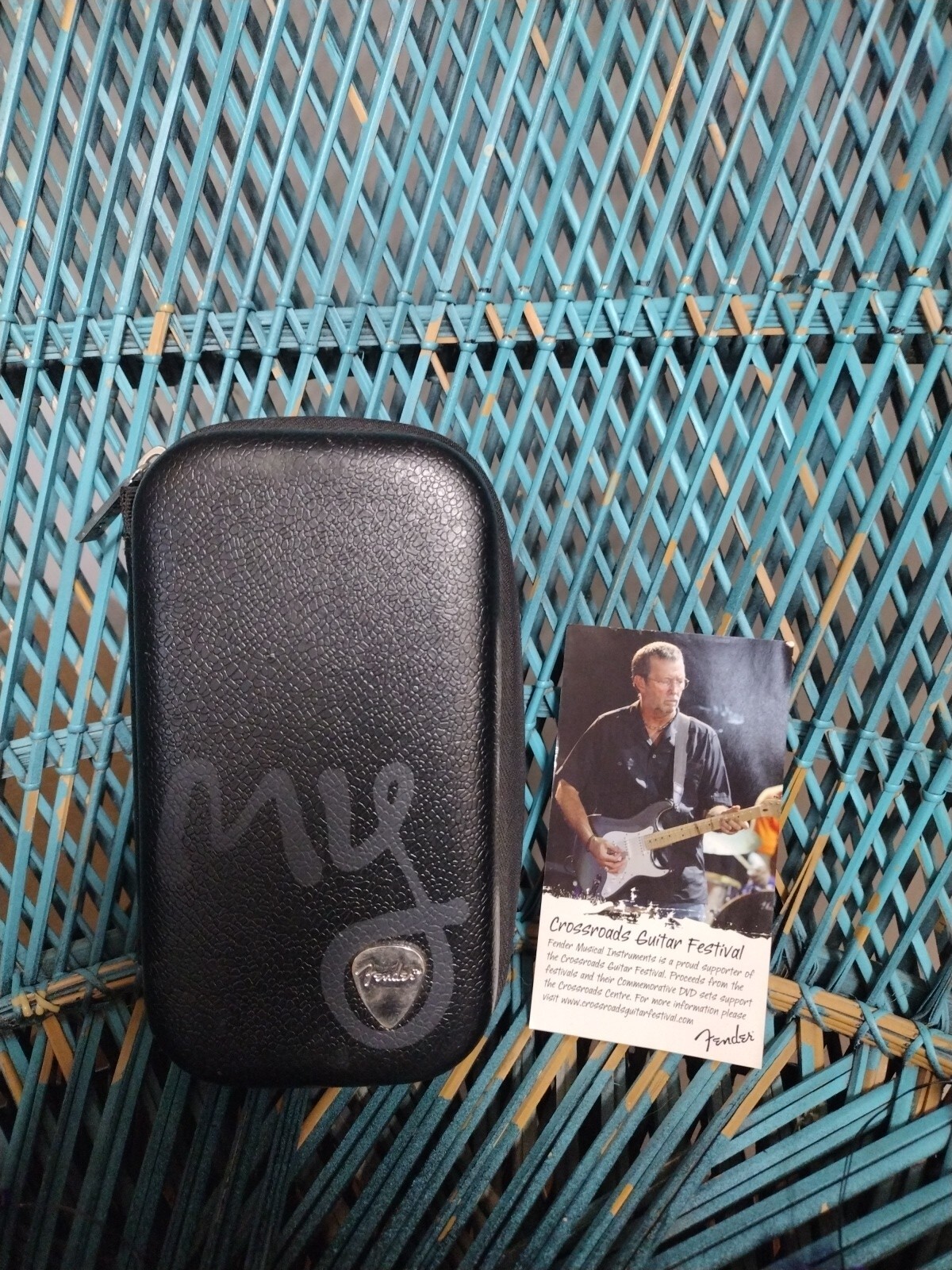 HTC My Touch Limited Edition Eric Clapton Fender Hard Black Case ONLY Green INSI
