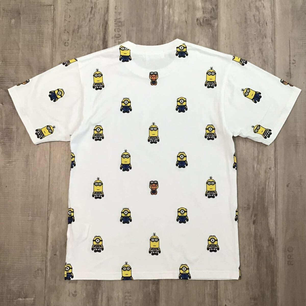 BAPE × Minions Milo Monogram T-shirt White A Bathing Ape Size S | eBay