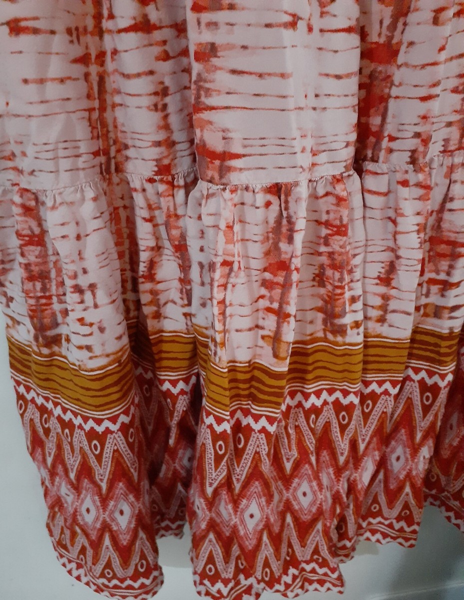 beach lunch lounge coley dress beachlunchlounge | Dresses | Beachlunchlounge Pink Boho Coley Print Short Sleeve Ruffle Tiered Dress Size L