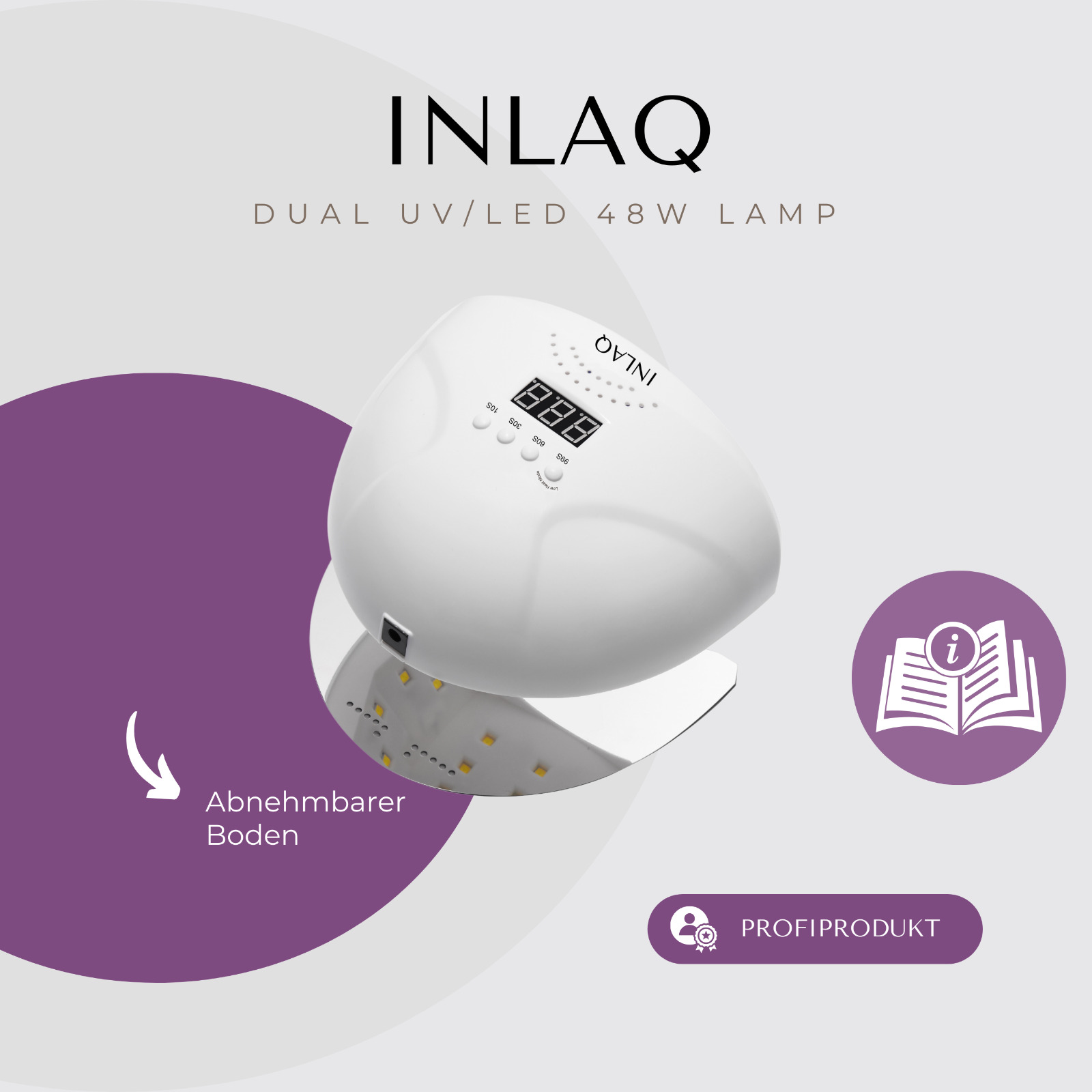 INLAQ Dual UVLED Hybrid-Nagellampe 48W - mit automatischem Sensor