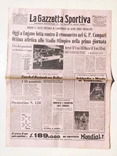 GAZZETTA DELLO SPORT 13 OCTOBER 1957 GP CAMPARI LUGANO-LIVIO BERRUTI-SABBADIN