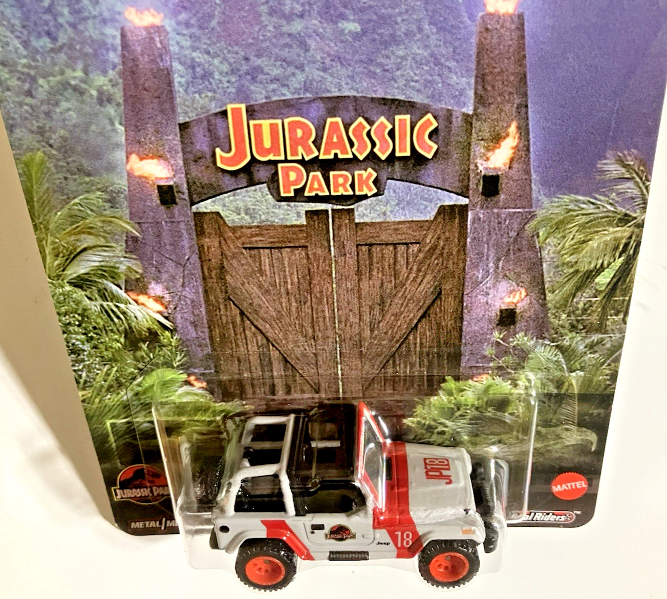 Hot Wheels Premium ~ 2025 ~ JURASSIC PARK ~1:64~ JEEP WRANGLER~ POP CULTURE ~NEW