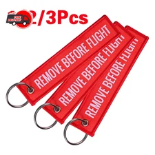 1/2/3Pcs Remove Before Flight Woven Key Chain Special Luggage Label Red Chain Ke