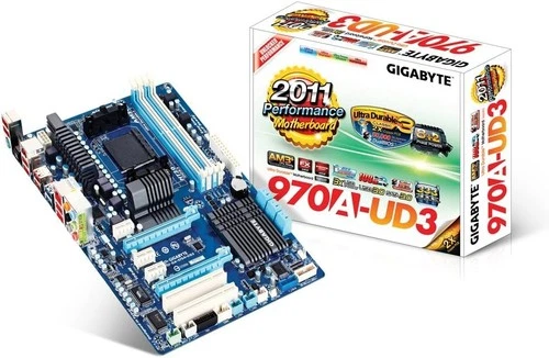 Gigabyte GA-970A-UD3 AM3+ ATX Motherboard DDR3 AMD FX USB 3.0 Windows XP Gaming