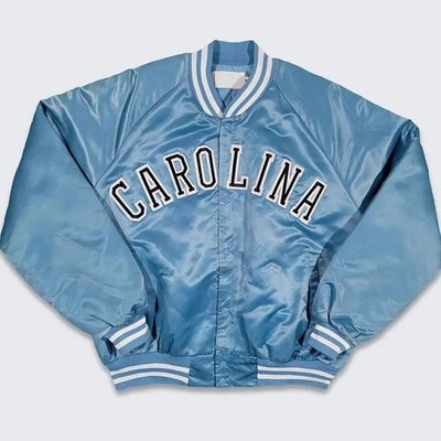 North Carolina Tar Heels Satin Bomber Jacket NCAA College Football Basketball