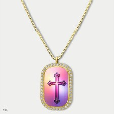 Stunning Colorful Jesus Christ Crucifix Cross Fashion Pendant Necklace Chain Pri