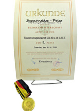 Tourenwagensport MTC DDR Motorsport Urkunde + Medaille ADMV 1983 Rallye  6586