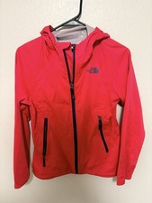 The North Face Jacket Girls Medium 10/12 Pink HyVent Hood Zip Packable Rain Coat