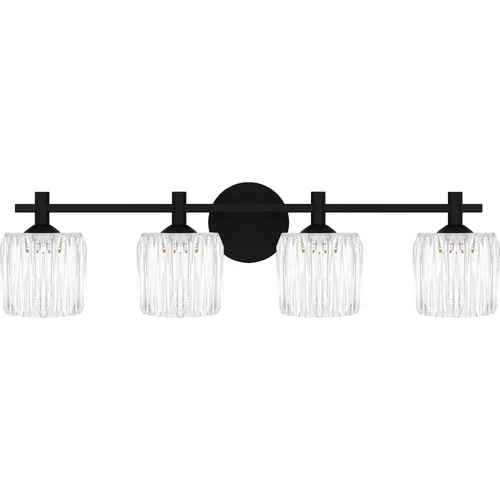 Quoizel SPD8630 Spade 4 Light 30"W Vanity Light - Black - Picture 1 of 12