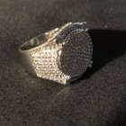 Men's Silver Hip Hop Pavé Cubic Zirconia Round Stones Statement — photo 5
