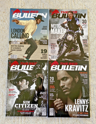 4 issue lot of The Red Bulletin September, October, November, December 2014