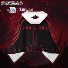 Anime Fate/Grand Order Saber Altria Cosplay Costume Hooded Cloak Flannel Blanket