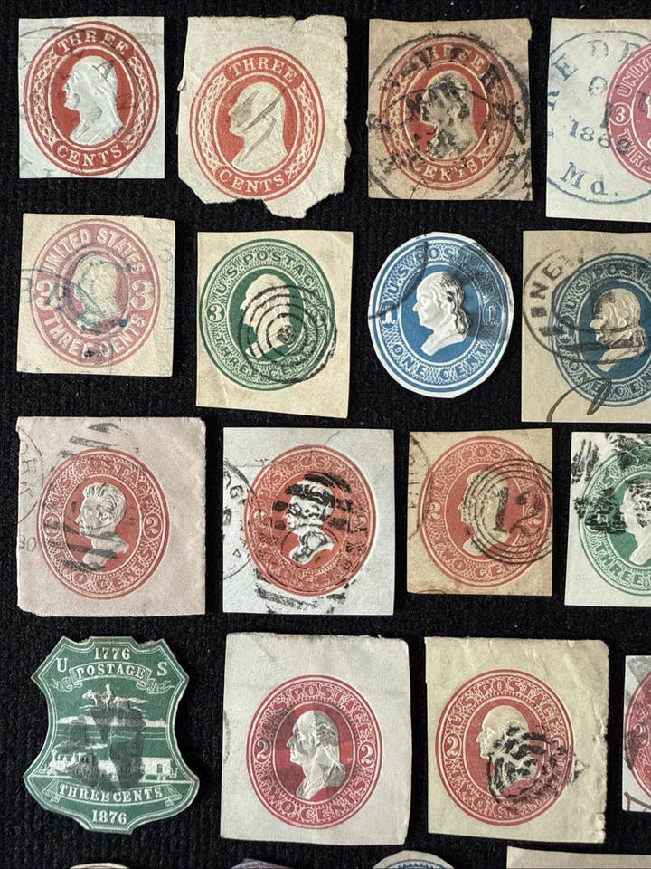 1853-1969 US 65 Stamped Envelopes Stamp Only, SC#U9-U511, UX24-UX38 (CV ~$414) - Image 2 of 4