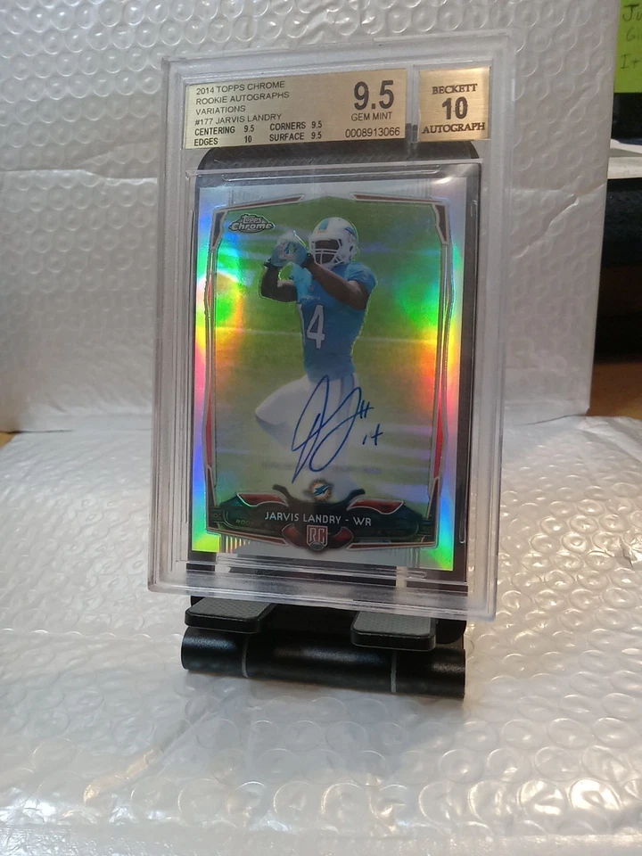 2014 Topps Chrome - Jarvis Landry #177 (RC)  Autographs Catch Varation 20/75 Ref - Image 4 of 4