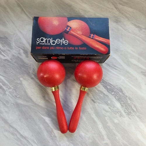 Vintage Bliss Sambette Maracas Green Plastic Boxed 1970s