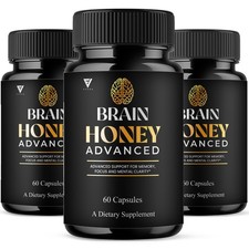 3 Pack Brain Honey Advanced Nootropic Supplement, Brain Honey 180 Capsules