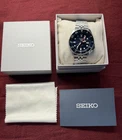 Seiko 5 Sports GMT Automatic Blue Dial 24-Hour Bezel Steel Bracelet Box SSK003K1