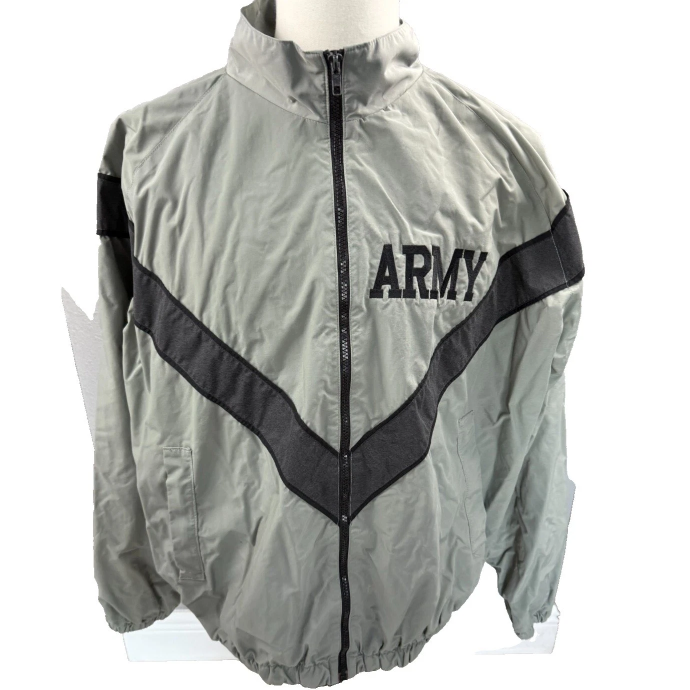 Skilcraft US Army PFU Windbreaker Jacket Grey Black Mens Medium