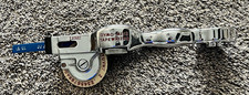 Dymo Dymo-Mite Tapewriter Manual Embossing Label Maker Chrome w/ Blue Tape