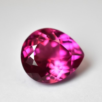 A Grade Natural Pink Ruby Pear Cut 10.20 Ct CERTIFIED Loose Gemstone