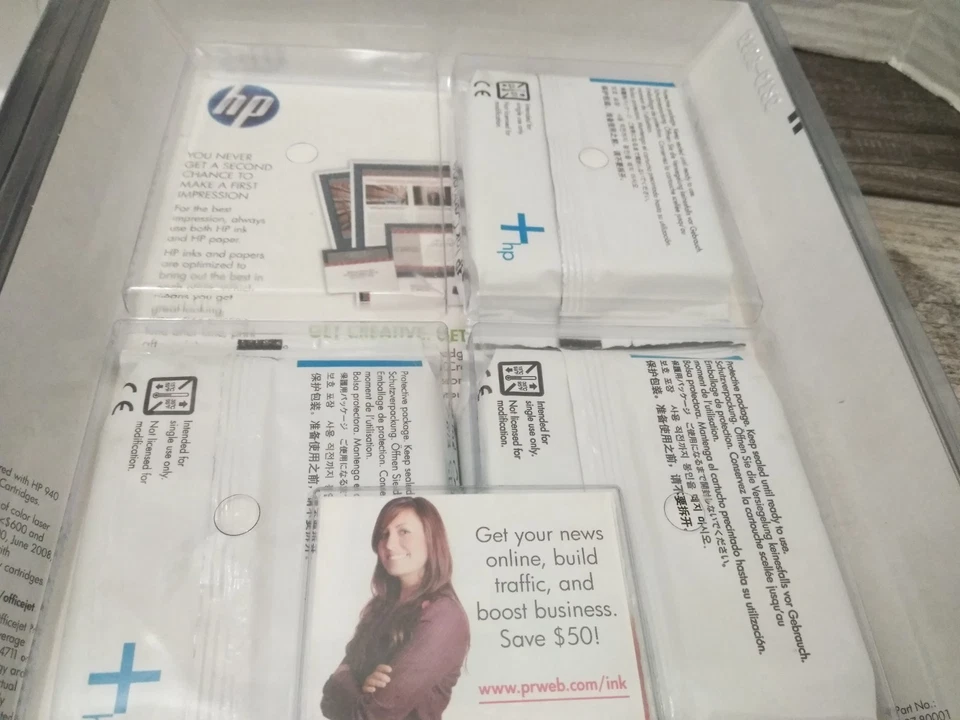 NEW HP Genuine 940XL Ink Cartridge Magenta Cyan Yellow BLACK (2) Expired - Image 4 of 4