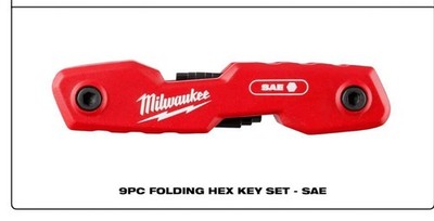 Milwaukee 48-22-2181 - 9 Key Folding Hex- SAE