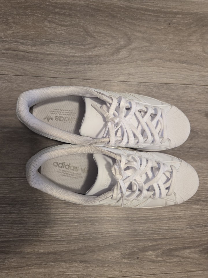 Adidas Superstar Shoes Mens Size 10.5 White Leather Shell Toe Originals B27136 eBay