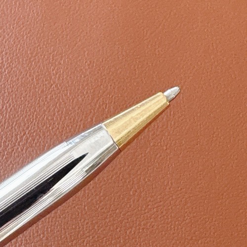 CROSS Century II Medalist Ballpoint Pen Chrome w/ Gold Trim Japan Import - Afbeelding 2 van 11