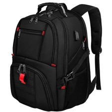 Large 18.4 Inch Laptop Backpack with USB Charger, TSA Approved, Black