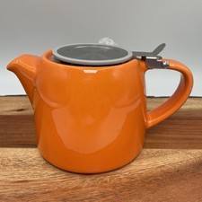 Posud Ceramic Teapot with Infuser – Small Porcelain Loose Leaf Small Orange