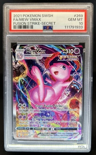 2021 Pokemon SWSH Fusion Strike Mew VMAX #269/264 PSA 10 GEM MINT