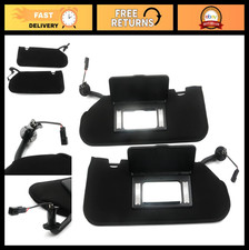 LED Lighted Sun Visor Shades Vanity Mirror Pair for 2005-2013 Corvette C6 - Upgr
