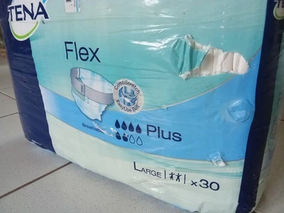 Lot Tena Flex Plus Large (L) x30 - Paquet ouvert (Idéal petit budget / À trier) - Photo 1/4