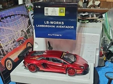  AUTOart 1 18 Lamborghini Aventador LB-WORKS  Metallic Red **RARE HARD TO FIND**