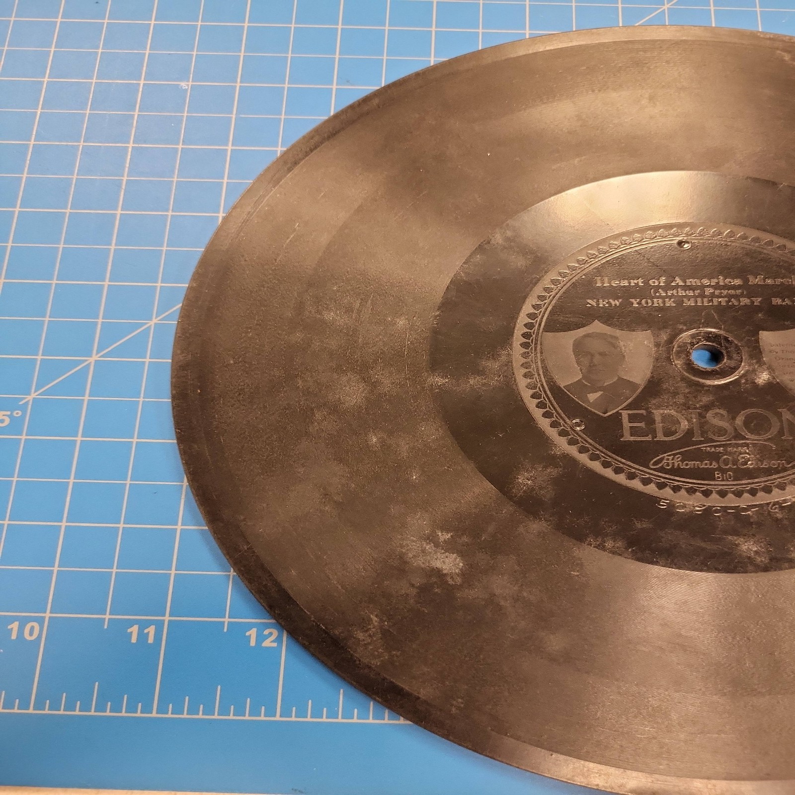 Edison Record Battle Marne Descriptive New York Military Band Vintage Disc