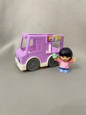 Fisher Price Little People Purple Ice Cream Truck and Girl Figure with Cone