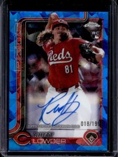 2025 Topps Chrome Sapphire Rhett Lowder Auto RC #/199 Reds Rookie