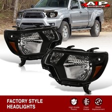 Black Amber Oe Style Head Lights Lamps Assembly Set For 2012-2015 Toyota Tacoma Black Amber Oe Style Head Lights Lamps Assembly Set For 2012-2015 Toyota Tacoma