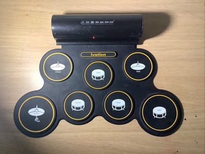 Ivation Portable Electronic Drum Pad - Roll-Up Tabletop Kit - Pad Only - Tested