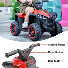 12V Ride On Atv Car For Kids Electric Toy Off-Road 4 Wheeler Quad Children Car