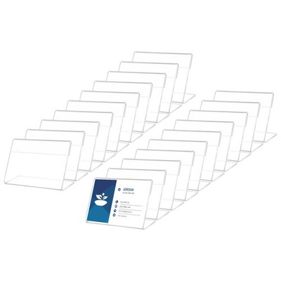 , 20 Pack L Shape Mini Sign Display Holder Acrylic Name Tag Table Clear Price...